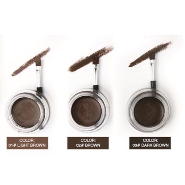 Ögonbrynsgel - Eyebrow pomade - 2in1 Eyeliner Brown