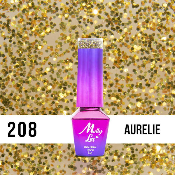 Mollylac - Gellack - Sensual - Nr208 - 5g UV-gel/LED Guld