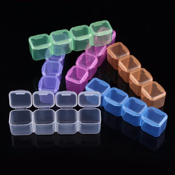 Opbevaringsboks med 28 rum - 17,5 x 11 cm Multicolor