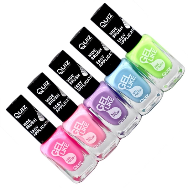 5st nagellack, nail polish - Pastell multifärg