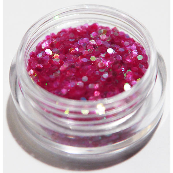 1. Hexagon glitter Mørk cerise