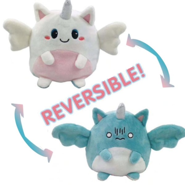 Dobbeltsidig vendbar Unicorn plysjleker, Reversible Unicorn Multicolor