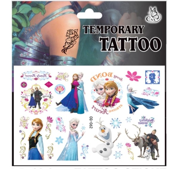 Frosne tatoveringer - 4 ark - tatoveringer til børn Multicolor