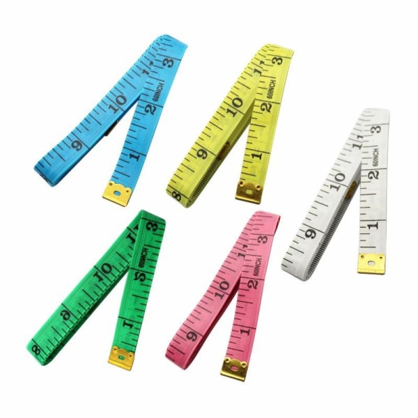 2-pack Måttband - cm / inch - 150cm långt - multifärg