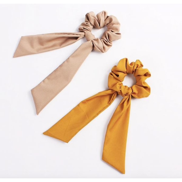 Hårbånd, hår Scrunchies med tørklæde, hårbånd, Hårbånd Beige