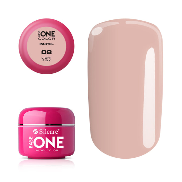 Base one - Pastel - Lys pink 5g UV-gel Pink
