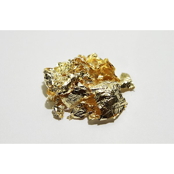 12 st burkar guld & silver folie flakes multifärg