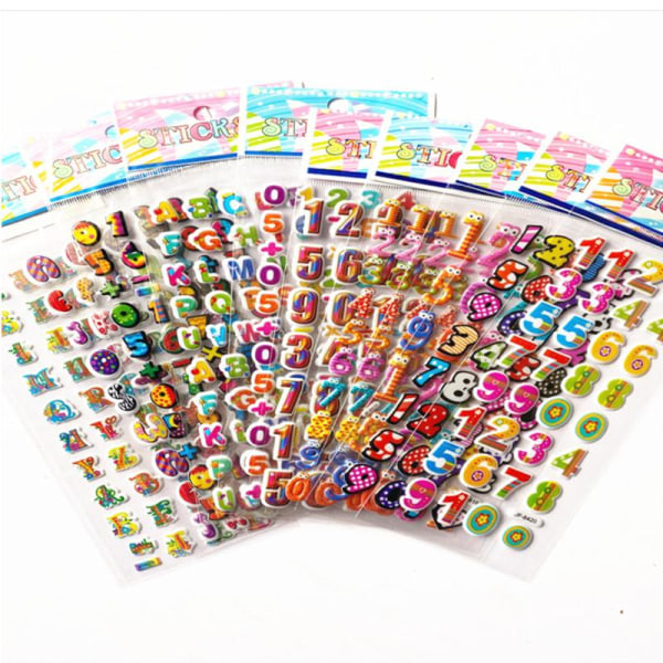 12st ark stickers klistermärken - djurmotiv multifärg