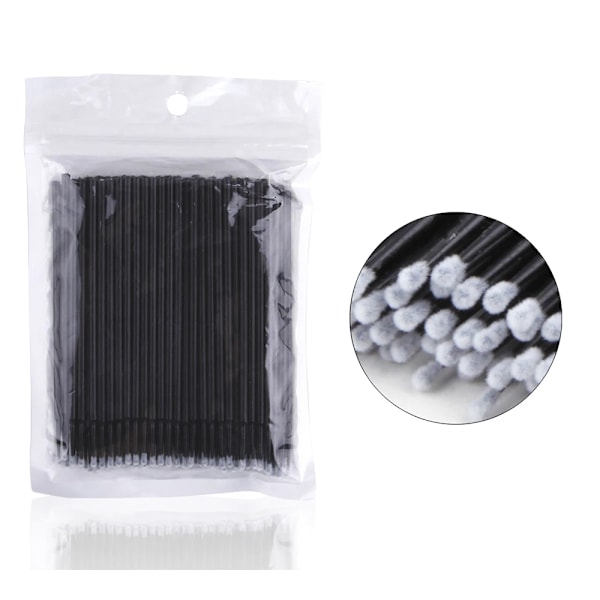 Mikrovanupuikot - 100 kpl Black
