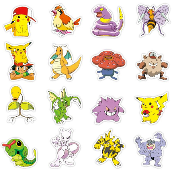 100 tarraa tarrat - Pokemon - Sarjakuva Multicolor