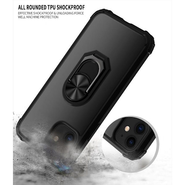 iPhone 14 pro max - Silikon Stødsikkert Cover - Sort Transparent Iphone 14 Pro Max