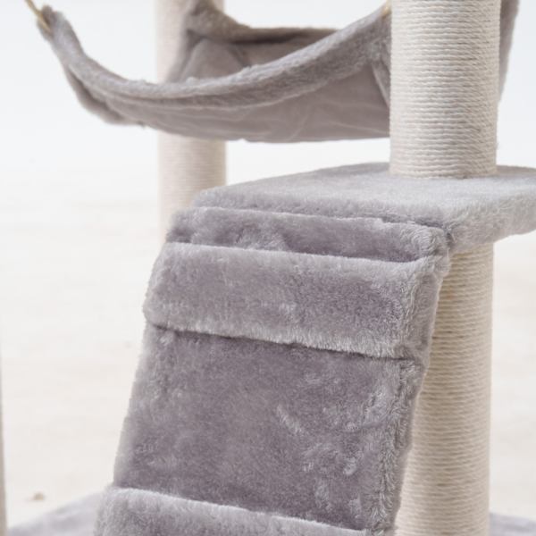 Kattetræ - 158cm - Kradsestolper - Kradsemøbler Light grey