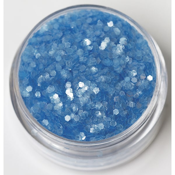 Nagelglitter - Hexagon - Jelly blue - 8ml - Glitter Blå