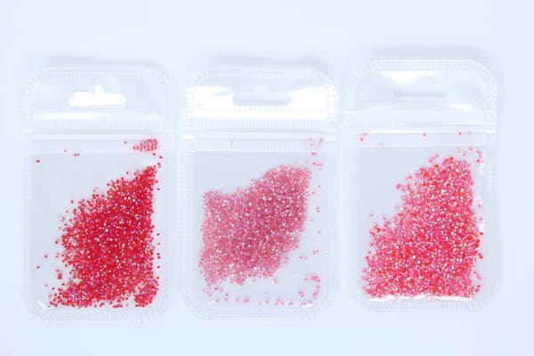 Micro rhinestone , glaskristaller , Zircon MultiColor NR 2 - Röd rainbow