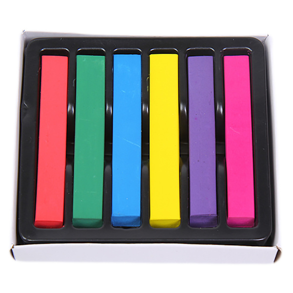 Dip dye hårstifter 6 stk Multicolor