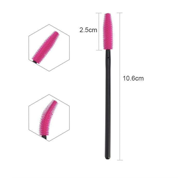 10-pak øjenvippebørster, øjenvippebørste, mascarabørste Light pink