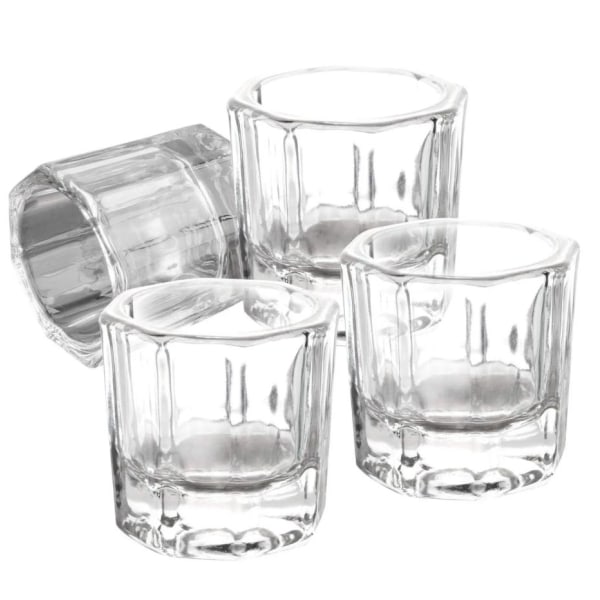 Fadkop - Dappen fad - Krystalglaskop - Akrylvæske Transparent 2st
