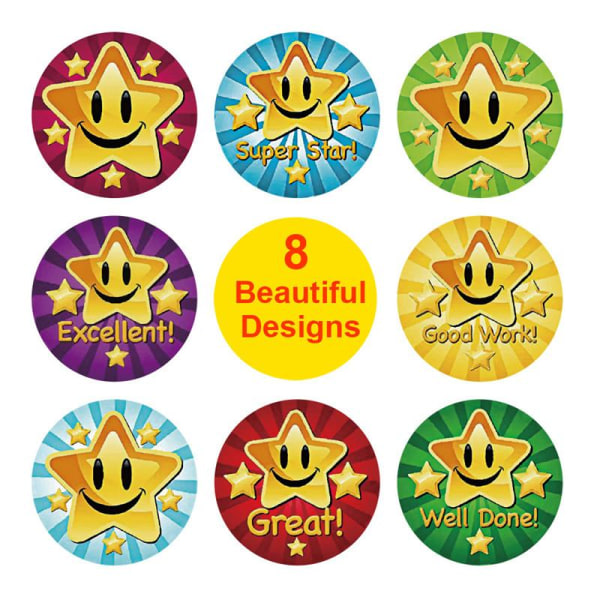 500st stickers klistermärken - Star motiv - Cartoon multifärg