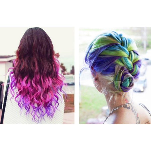 Dip dye hårkritor 6 pack multifärg