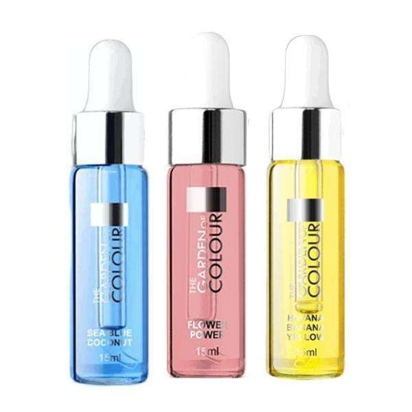 3-pakning - Cuticle Oil - Kokosnøtt, Blomst, Banan - 15ml Multicolor