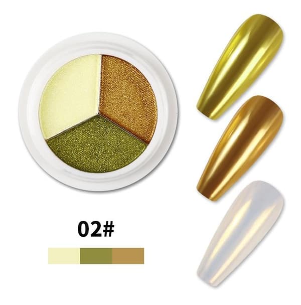 Magic Mirror Solid Nail Glitter Powder - Pigment - Negledekorasjoner Nr - 01