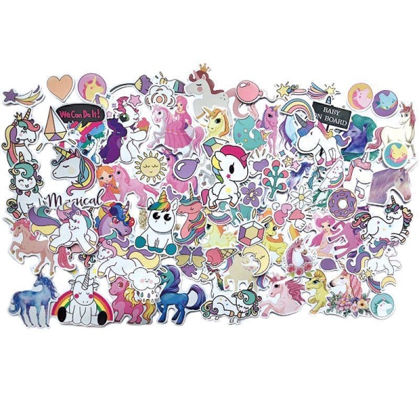 94st stickers klistermärken - Djur motiv - Cartoon - Unicorn multifärg