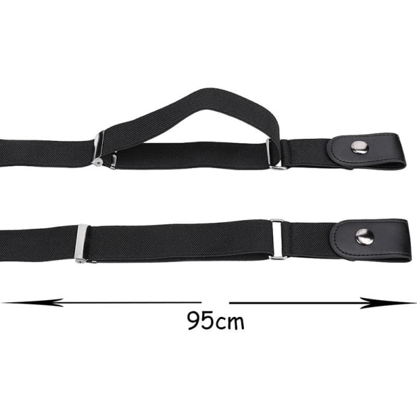 Relax belte - Buksebelte uten spenne - Elastisk - Justerbar Black