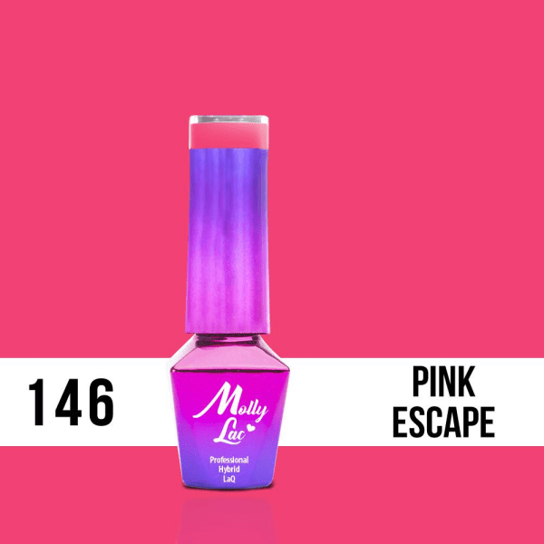 Mollylac - Gelelakk - Flamingo - Nr146 - 5g UV gel/LED Pink