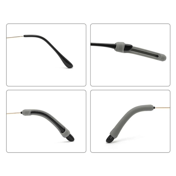 Anti-Slip för glasögon - Silikon - Slittåliga grå