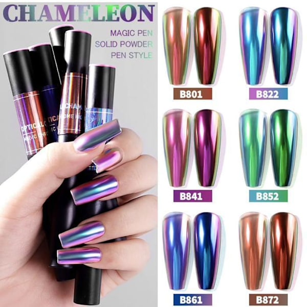 Chameleon powder pen, Holo Peacock - Chrome pigment B841