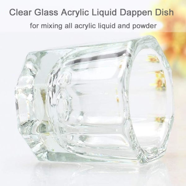 Diskkopp - Dappen dish - Crystal Glass cup - Acrylic Liquid Transparent 3st