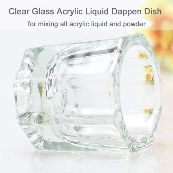 Oppvaskkopp - Dappen fat - Krystallglasskopp - Akrylvæske Transparent 2st