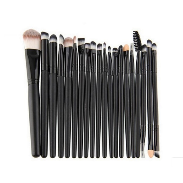 20 makeup børster - Sort Black