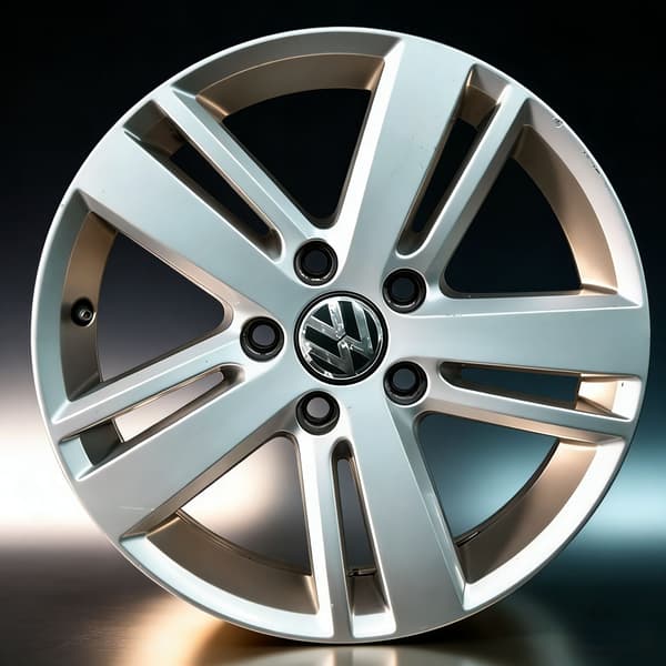 4-Pack Volkswagen Centrumkåpor – Hjulnav Emblem Silver