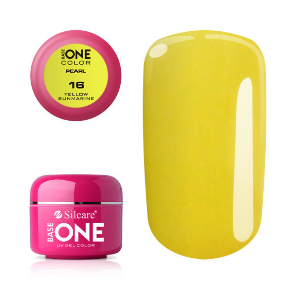 Base one - Pearl - Yellow sunmarine 5g UV-gel Yellow