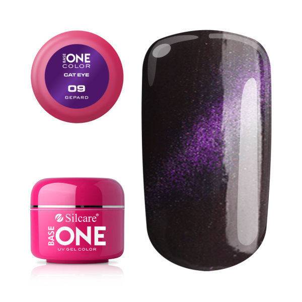Base one - Kissansilmä - Cheetah 5g UV-geeli Dark purple