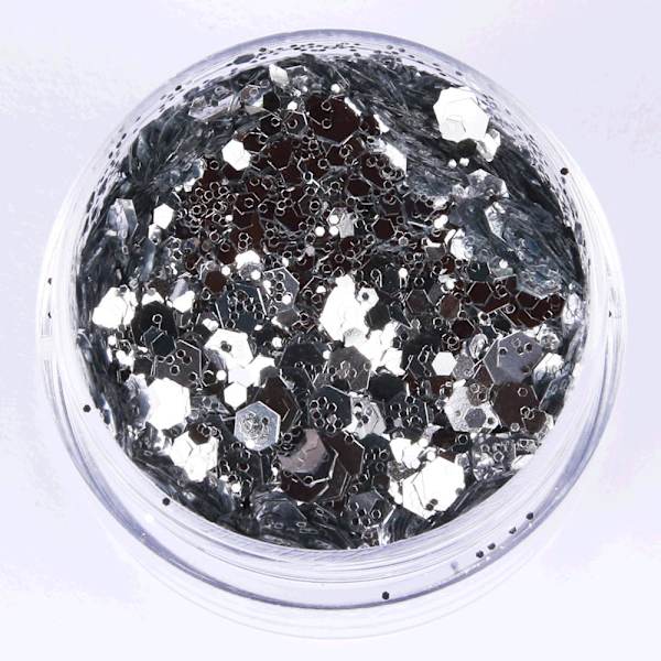 Nagelglitter - Mix - Silver metallic delicious - 8ml - Glitter