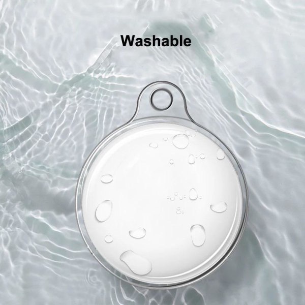 2-pack Airtag shell - TPU Clear - med nøglering - Beskyttelsesetui Transparent