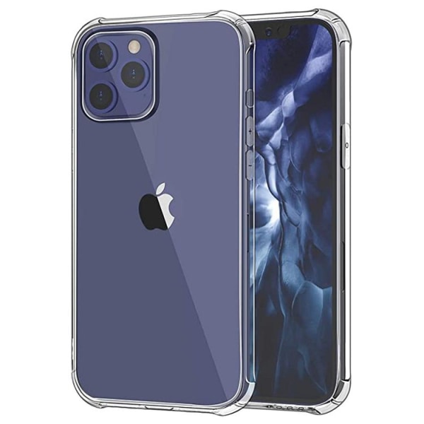 iPhone 12 / 12 Pro Silicone Iskunkestävä suojus erittäin iskunkestävä Transparent