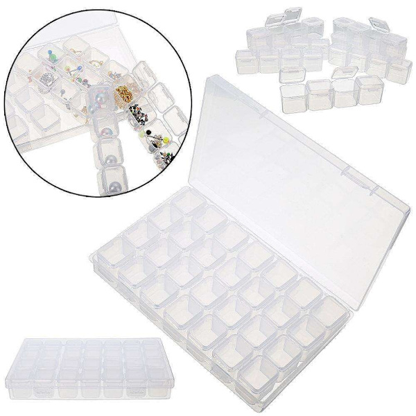 28-Slots diamond painting clear storage box - Förvaringsbox