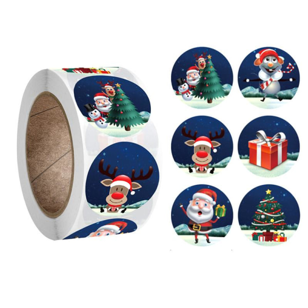 500 klistermærker klistermærker - Julemotiv - Julemanden Multicolor