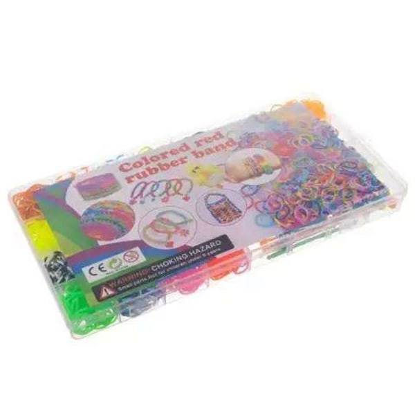 DIY - Vævebånd - 1500 stk - Gummibåndsæt - Multicolor