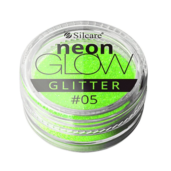 Nagelglitter - Neon glow glitter - 05 3g Grön