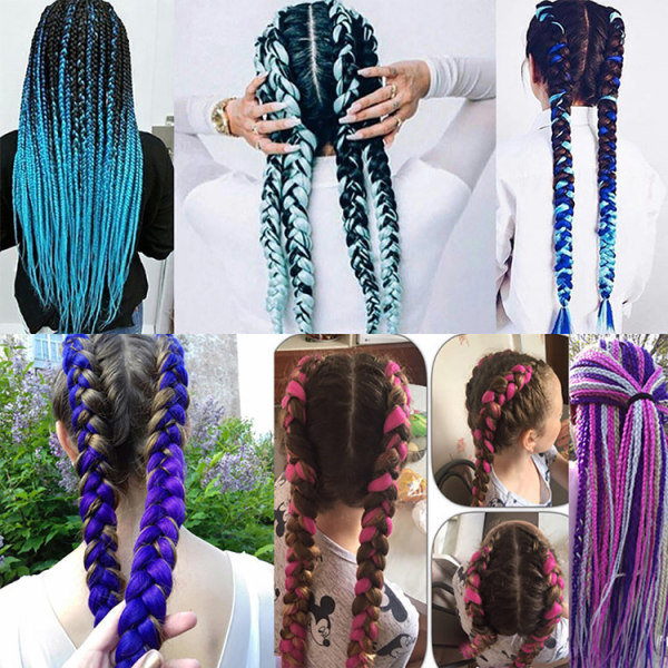 Jumbo braids, Ombre braids , Rasta flätor  - 24 färger Jumbo - 21