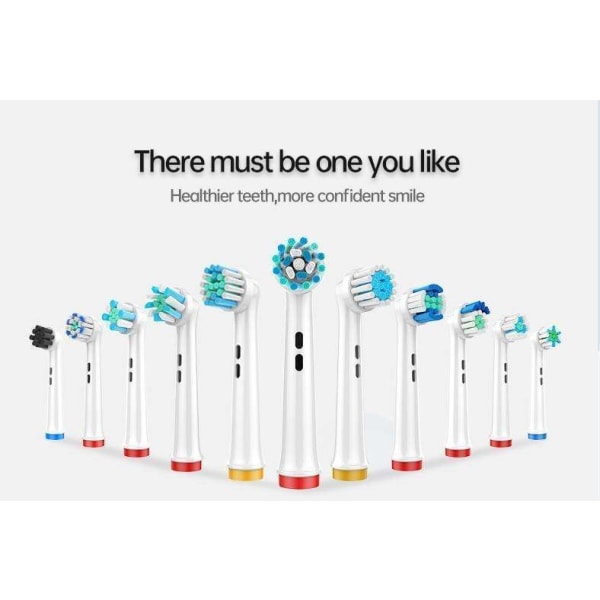 16-pack tannbørstehoder - Kompatibel med for eksempel Oral-B Multicolor