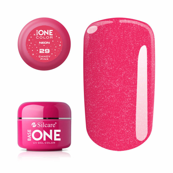 Base one - Neon - Candy pink 5g UV geeli Pink