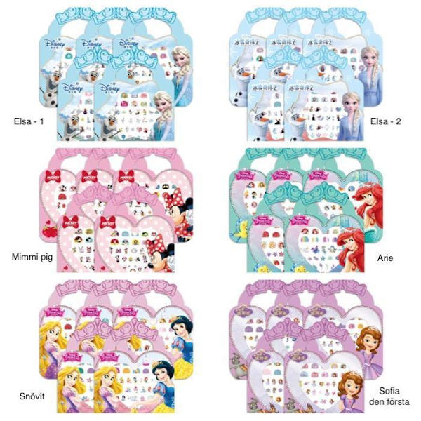 Disney Princesses askartelumeikki - Kynsitikut 100 kpl MultiColor Ariel