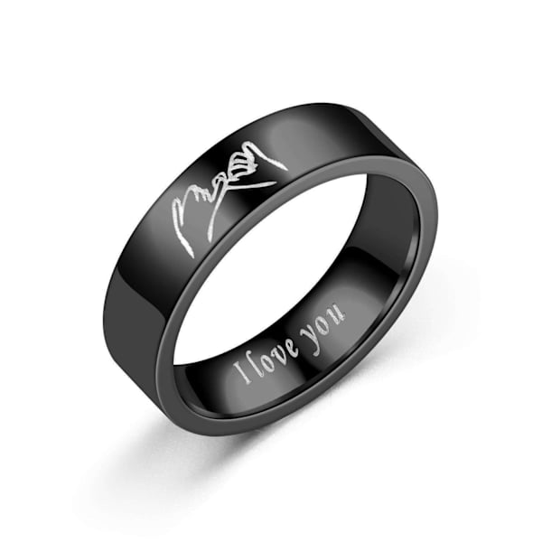 Sæt med 2 matchende ringe til par - I love you Multicolor