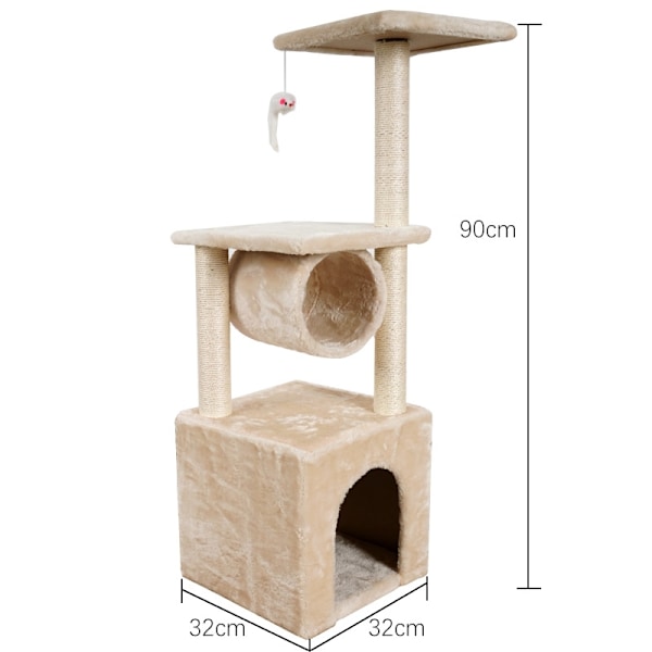 Kattetre / Klotre / Klostolpe for katter - 90 cm Beige