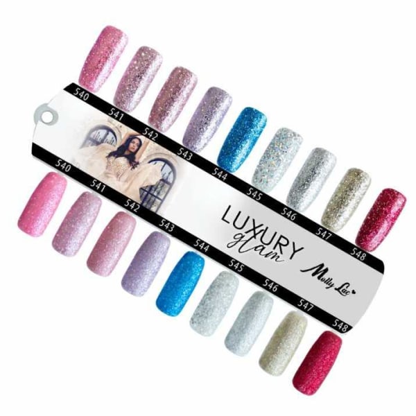 Mollylac - Gel polish - Luksus Glam - Nr545 - 5g UV gel/LED Silver